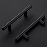 Ravinte 10 Pack Black Cupboard Handles 96mm Hole Center 152mm Length view 2