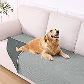 hyha Waterproof Dog Blanket, Soft Dog Bed Cover Pet Blankets, Waterproof Sofa Couch Cover for Dogs Washable, Reversible Pet Couch Covers for Sofa Furniture (40x90 Inch, Grey/Dark Grey)