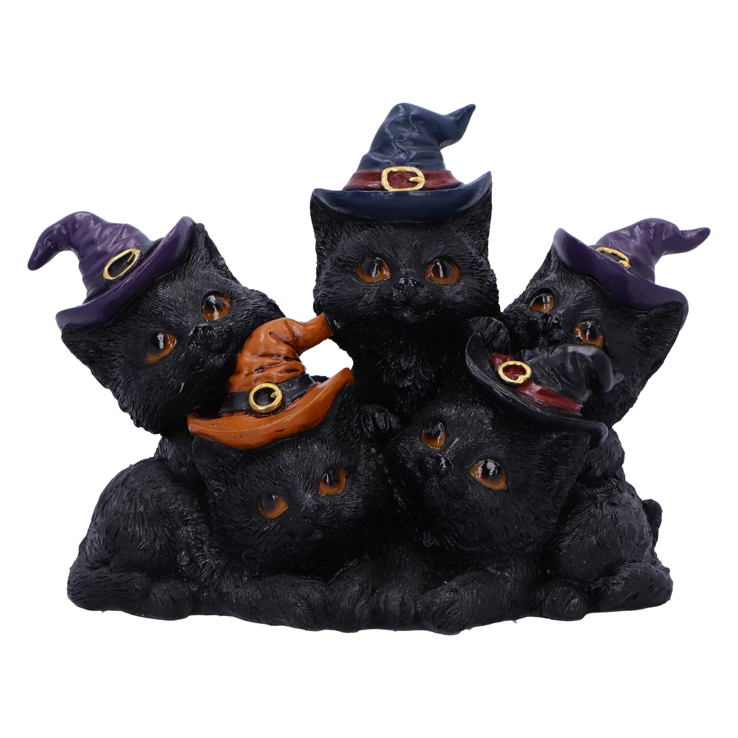Nemesis Now Familiar Friends Figurine 18cm, Resin, Black, Witch's Familiar Cats Figure, Witch's Kittens Ornament, Collectable Cat Giftware, Cast in the Finest Resin, Expertly Hand-Painted — image 1