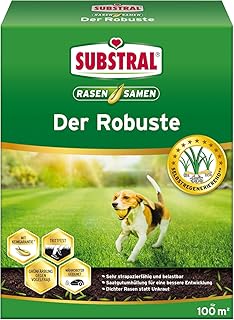 Substral Rasensamen Der Robuste, Sport- und Spielrasen, Einzigartige Strapazierrasen-Mischung, 2 kg für 100 m²