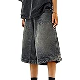 Y2k Shorts Men Vintage Baggy Jean Shorts Long Jorts Grunge Denim Bermuda Short Streetwear