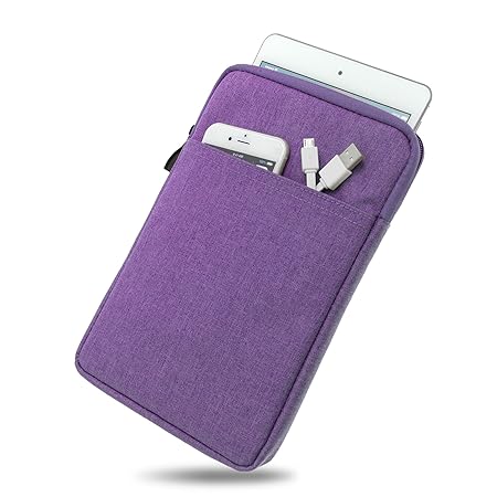 Wasserabweisende Tasche mit Kantenschutz für Samsung Galaxy Tab 4 10.1 in Purple | Superweiches Inlay inkl. Zubehörfach und s
