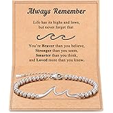Tarsus Wave Bracelet for Daughter, The Waves of Life I'll Through with You, Birthday Christmas Gifts for Women Teens