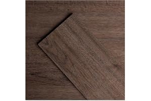 GreenFullHouse Vinyl Flooring - Laminate Flooring with Wood Effect Peel and Stick Floor Tiles Self-Adhesive Flooring Planks 2.0 mm, 1 Piece,Waterproof for Kitchen Living Room(Dark Brown Sample)