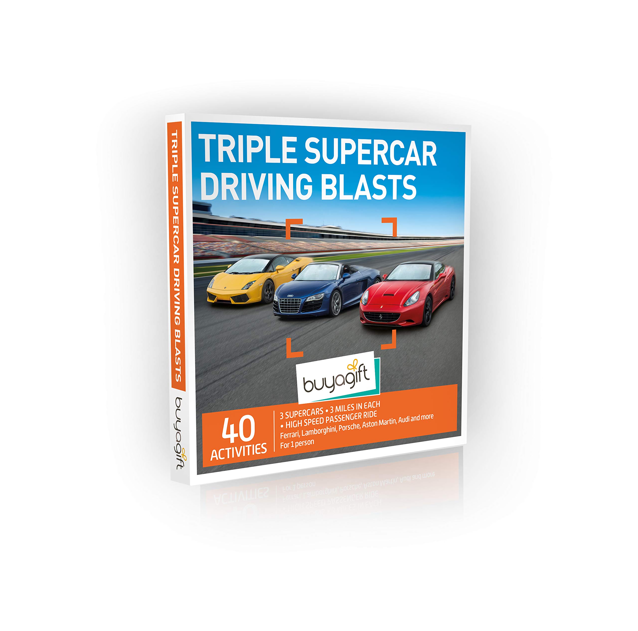 Buyagift Triple Supercar Driving Blasts Gift Experiences Box - Over 40 Driving Thrills Across the UK