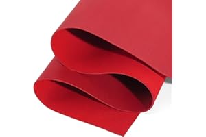 Shkira 12''X24'' Genuine Crimson Leather Sheets for Crafts - Square 2.0MM Thick Genuine - Thick Cowhide Pieces Square - Leather Sheet for Arts