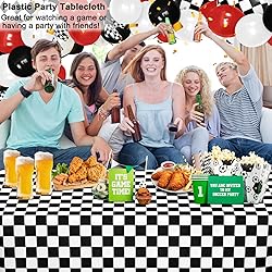 2 Pack Black and White Gingham Tablecloth