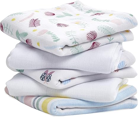 Aden Essential Musy Square 100% Muselina de algodón Fauna Floral: Amazon.es: Bebé