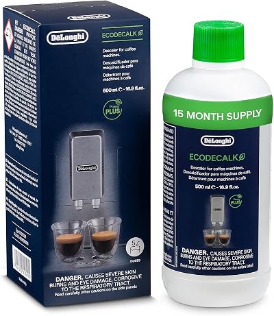 De'Longhi EcoDecalk Descaler DLSC500, 5 Doses, Plant-Based Solution