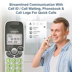 VTech Cordless Phone with DECT 6.0, Full-Duplex
