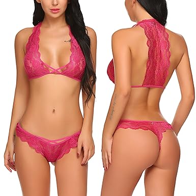 Avidlove Women Lingerie Sexy Bra and Panty Set Lace Babydoll 6 ...