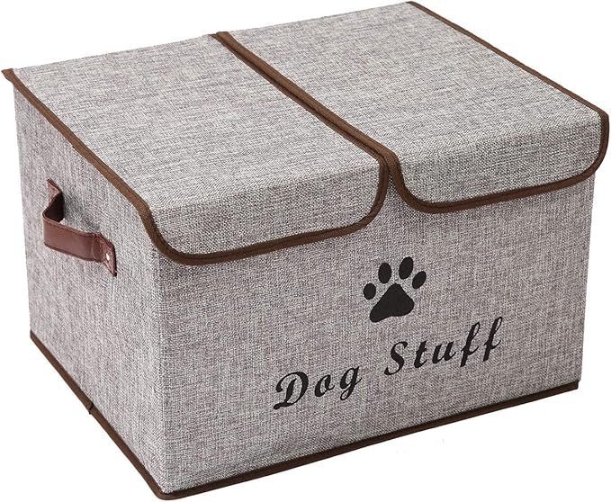 Morezi Large Dog Toys Storage Box Canvas Storage Basket Bin Organizer