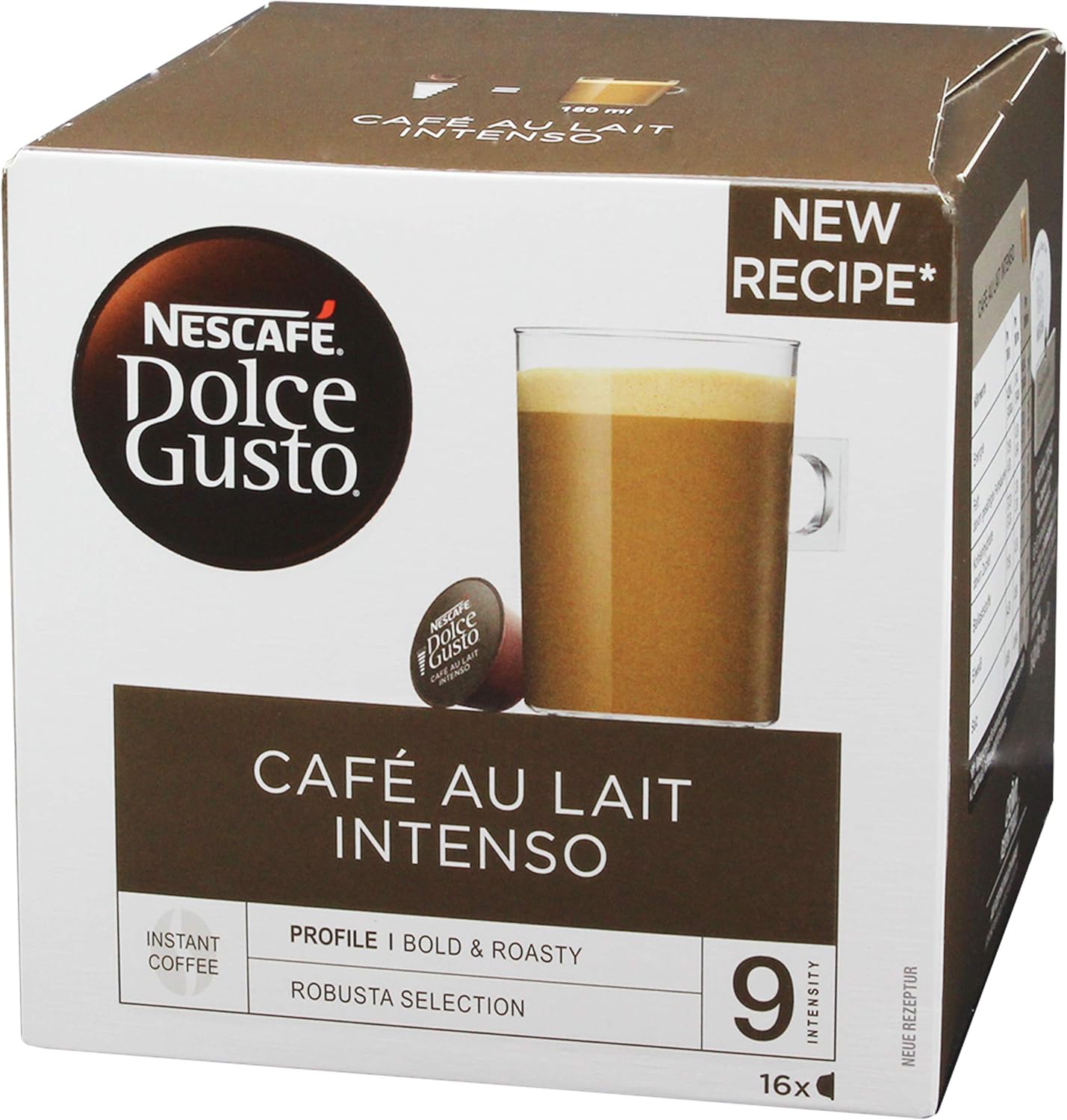 Nescafé Dolce Gusto Café Au Lait Intenso, Coffee, Latte