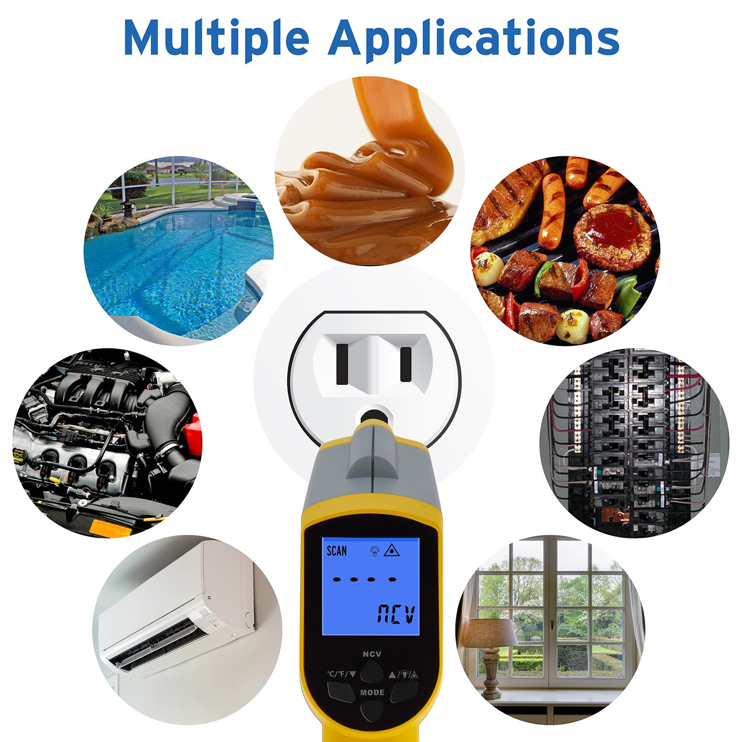 Etekcity Lasergrip 1025D Digital Dual Laser Infrared Thermometer