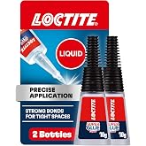 Loctite Super Glue Liquid Longneck Bottle, 10g Bottle (Pack of 2) Instant Adhesive for Plastic, Wood &amp; Metal, Clear Superglue with Extra Long Precision Nozzle, Quick‑Dry Formula