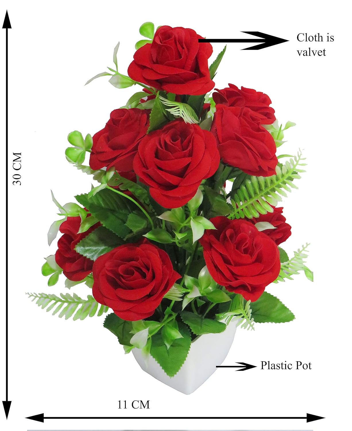 Buy Emani Artificial Flower Pot With Flower Flower Vase For Home