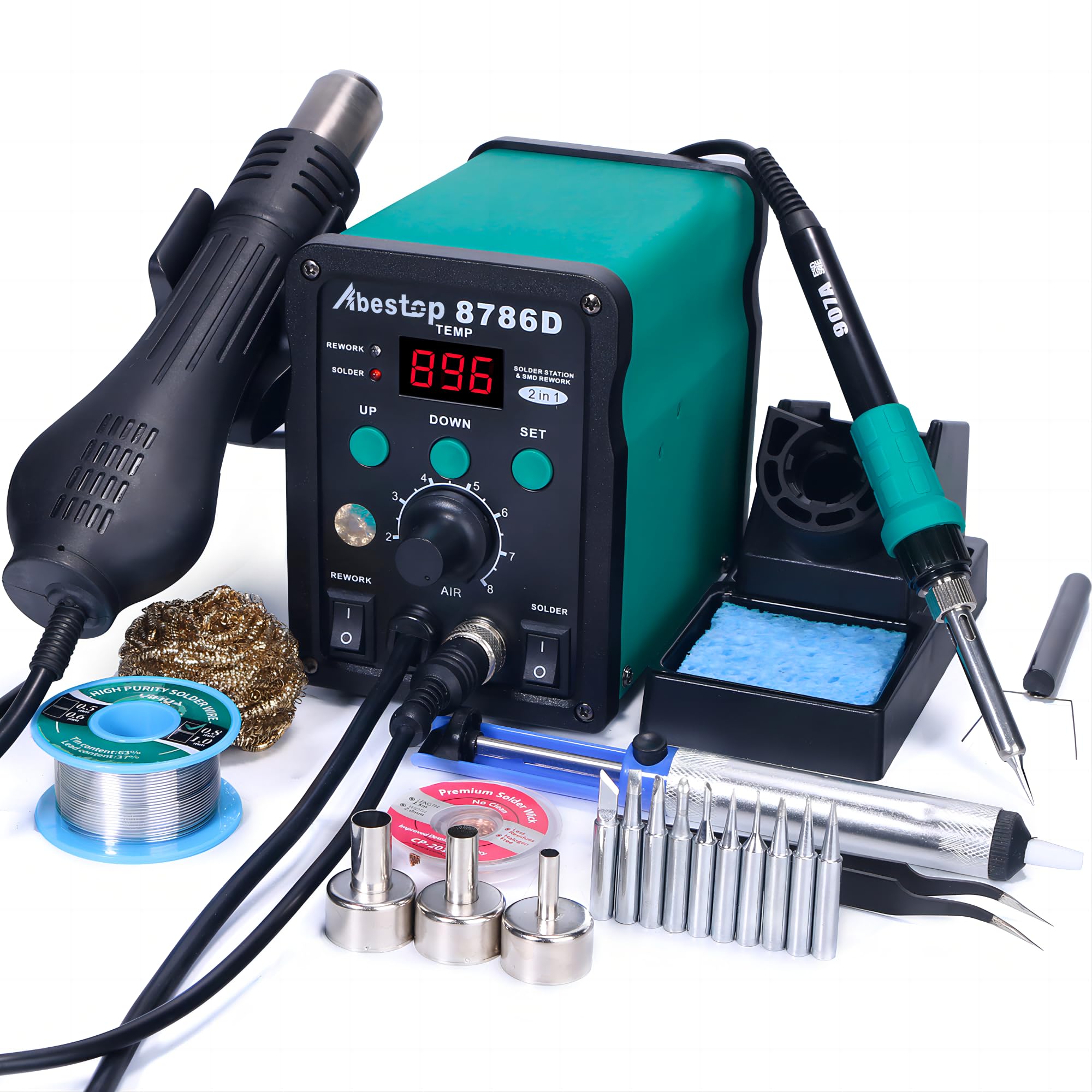 Mua 8786D 2 in 1 Hot Air Rework Station and Soldering Iron Station Max ...