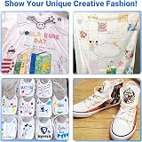 APOGO 24 Fabric Pens Permanent for T-Shirts, Bags, Shoes & Crafts view 5