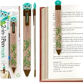 Thinking Gifts Flat Writable Pen &amp; Page Marker Bookmark - Owl | Lasting Page Marker &amp; Flat Writing Pen for Journal Notebook &amp; Planner, Penmark Reading Accessory for Making Book Annotations