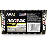 Rayovac Batteries ALAAA8PK Alkaline Batteries, Size AAA (Pack of 8)
