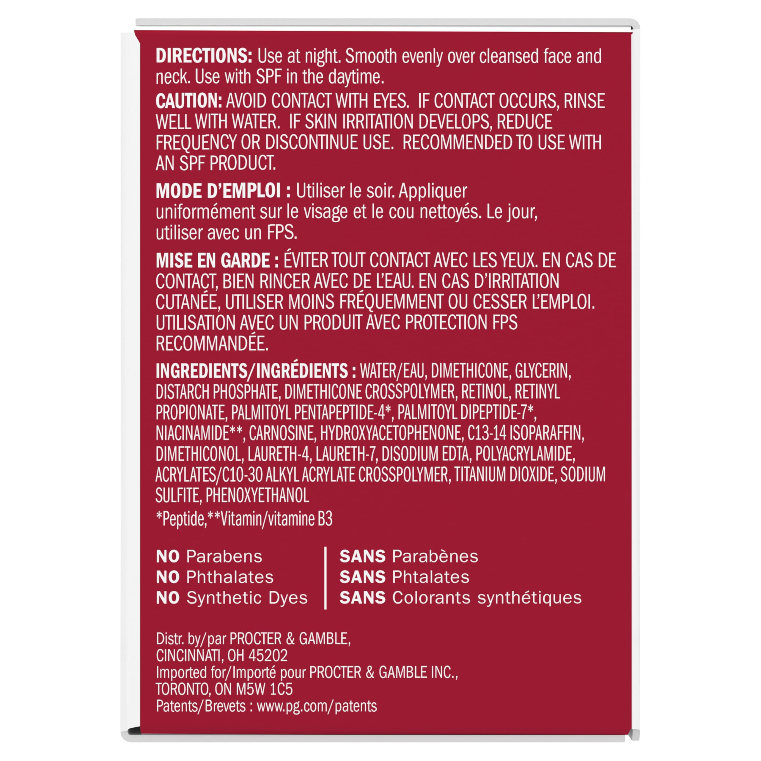 Olay Retinol Night Cream for Women, MAX, Anti-Aging Face Moisturizer, Fragrance-Free, Gift for Women, Non Greasy - Anti-Wrinkle, Hydrating Skin Care - Triple Collagen Cream, Niacinamide, 1.7oz