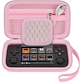 GWCASE Case Compatible with RG35XX H Retro Game Console, Handheld Emulator Gaming Player Storage Organizer for Anbernic for rg35xx h/for RG28XX Retroid Pocket Consoles, TF Card& Cable(Box Only) (Pink)