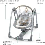Ingenuity Swing 'n Go Deluxe 5-Speed Portable Baby Swing 0-9 Months view 2