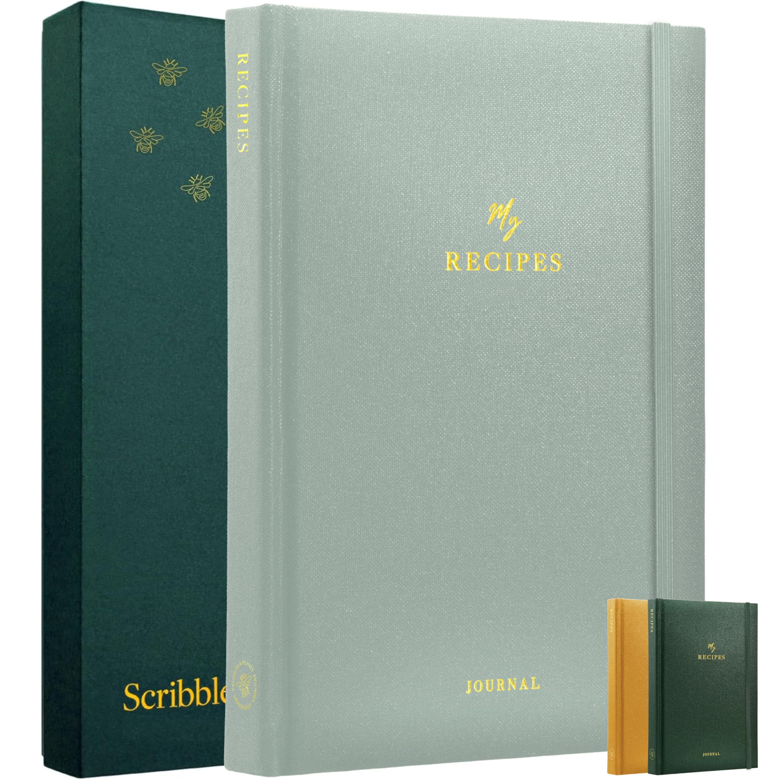 Scribble & Dot® Recipe Book for Own 100 Recipes | Create Your Own Cookbook Journal | Premium Recipe Journal | Keepsake Gift | DIY Colour Tabs | AirFryer Conversions | 100 Recipes (Sage) — image 1