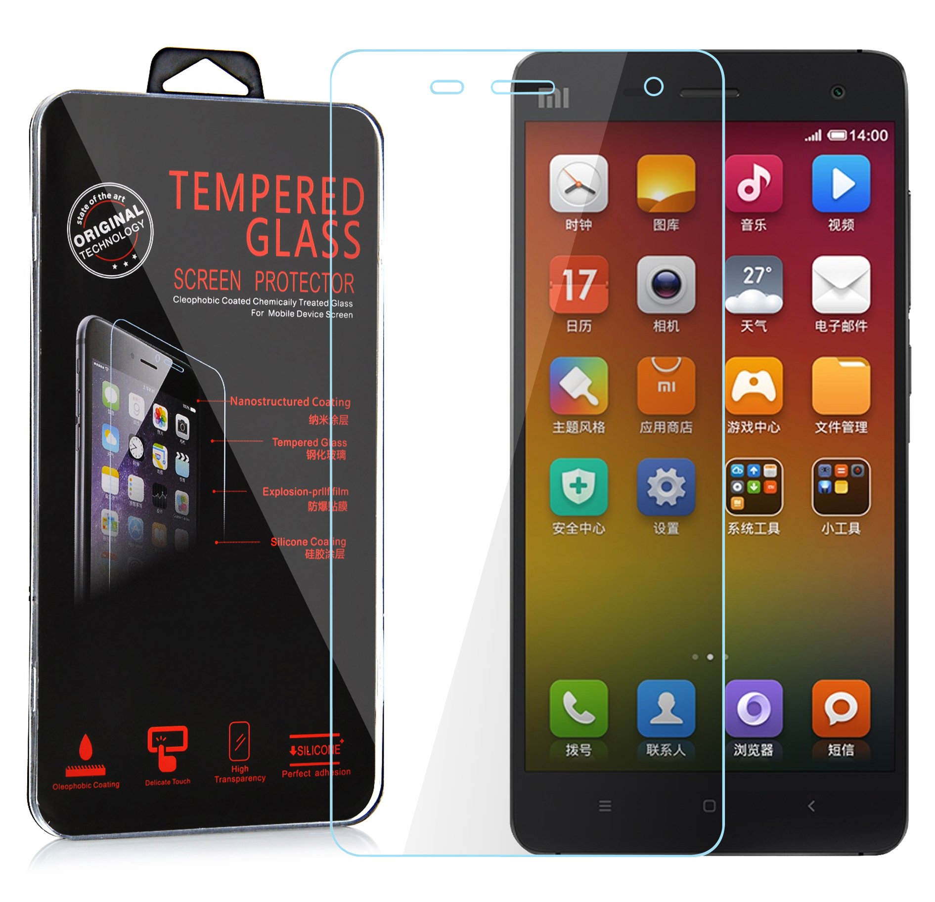 cadorabo Tempered Glass compatible with Xiaomi 4 in HIGH TRANSPARENCY - Screen Protection 3D Touch compatible with 9H Hardness - Bulletproof Display Saver