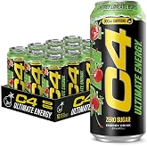 C4 Ultimate Energy Drink with Zero Sugar, Cherry Limeade Burst, 12pk | 300mg caffeine delivers ultimate energy, focus and performance when you need it most.