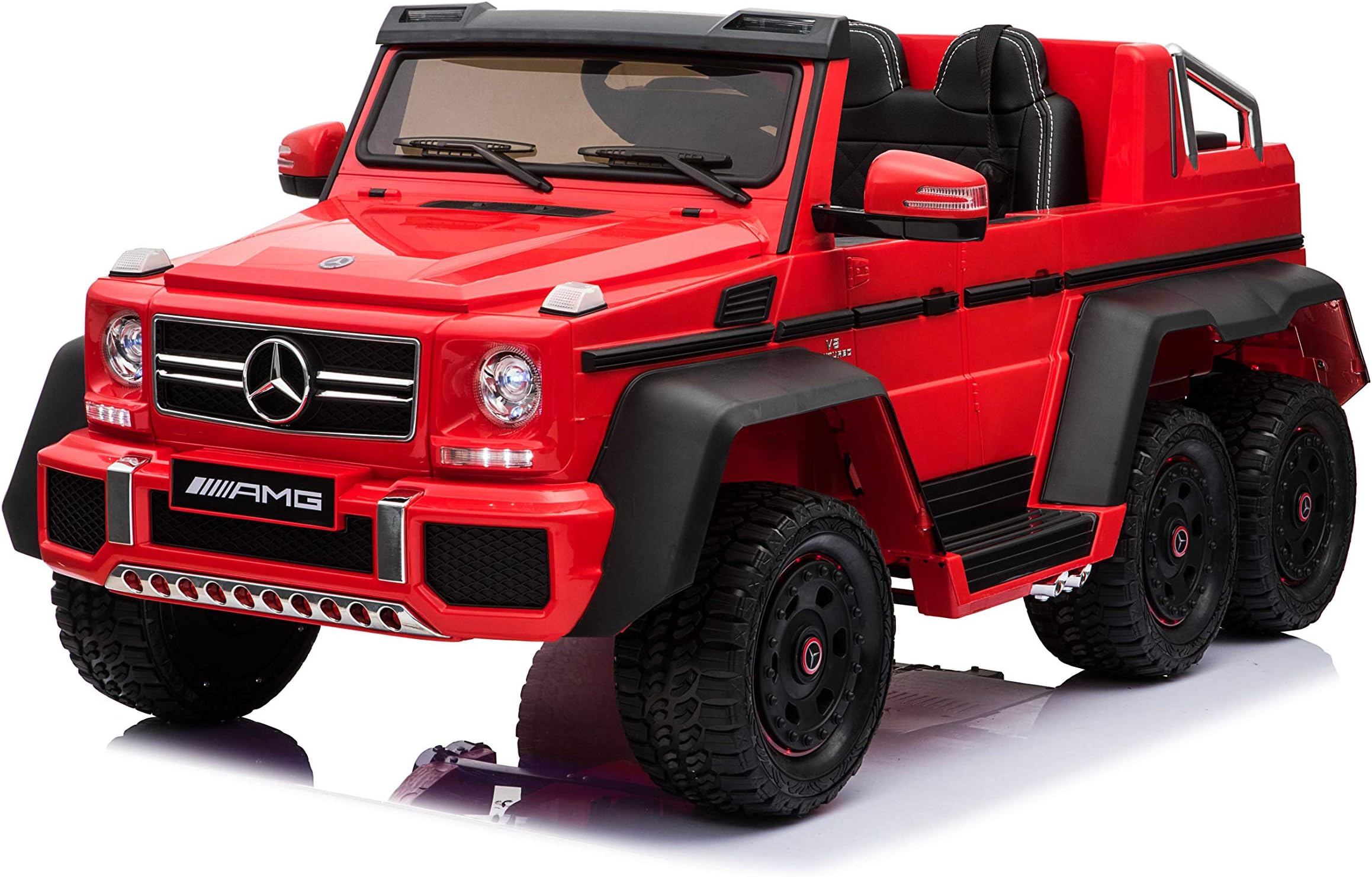 TAMCO Ride on Car Licensed Mercedes-Benz Off Road Car with 6 Flicker Wheels, Adult Ride on Car Max Load 220LB, 2.4G Remote Control, Weight 80 LB