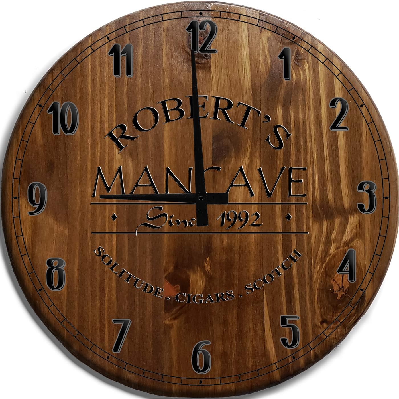 TBA Wall Clock Large Man Cave Custom Bar Sign Home Decor