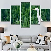 SIGNWIN 5 Panel Canvas Wall Art Modern Art Birds Bohemian Expressive Multicolor Photography Single for Home Decorations Ready to Hang - 60