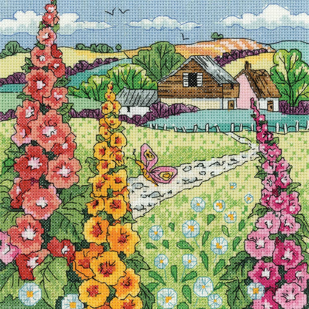 Heritage Crafts Cross Stitch Kit - Hollyhock Farm