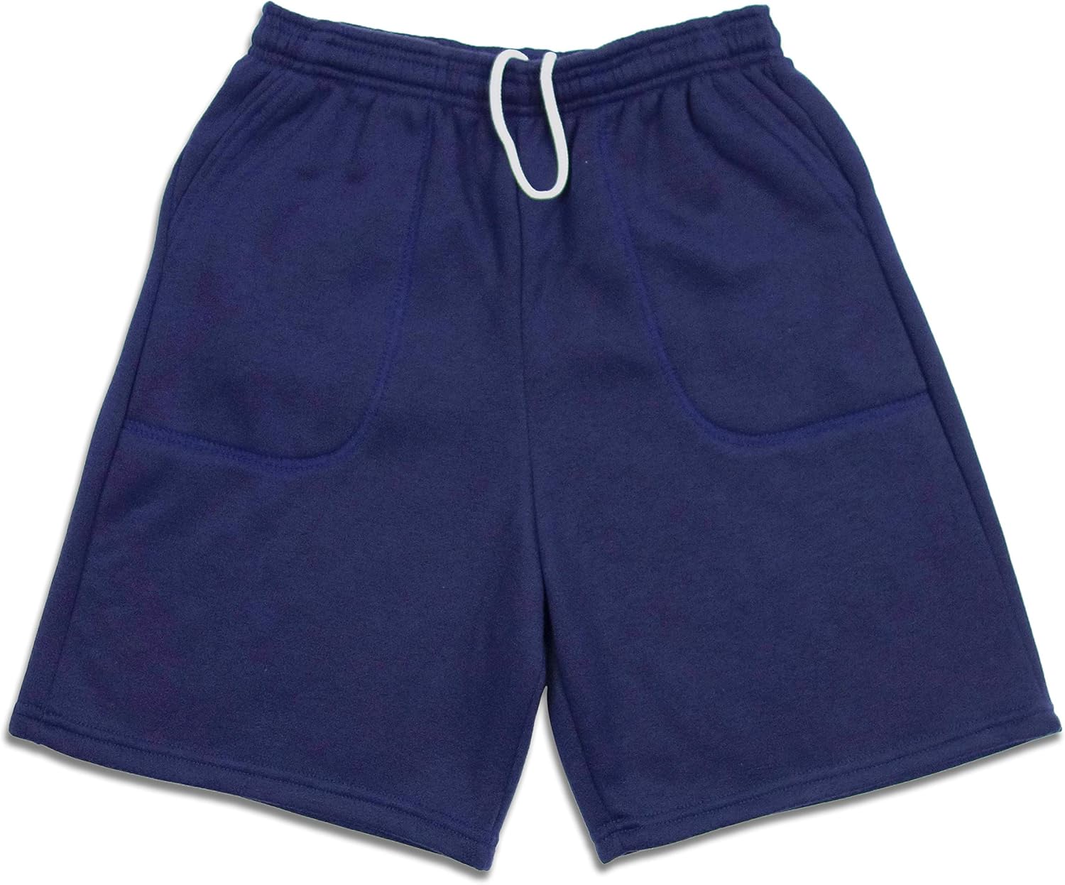 LA Speedy Men's Casual Brushed Fleece Pocket Sweat Shorts Drawstring