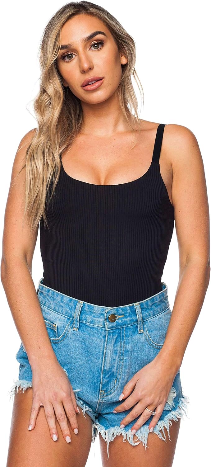 BuddyLove Women's Blythe Ribbed Tank Top Bodysuit Collection (Small