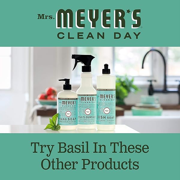 MRS. MEYER’S CLEAN DAY HAND SOAP REFILL, BASIL SCENT, 33 FL OZ BOTTLE