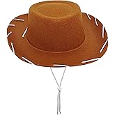 4E's Novelty Child Brown Cowboy Hat for Toddlers & Kids Felt - Kid Cowboy Costume Hat for Boys & Girls Ages 3 4 5 Year Old Halloween Costume