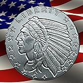 1 Troy Oz. Incuse Indian Authentic Silver Round| Commemorative Piece Made from .999 Fine Silver Made in USA +Includes Free Protective Capsule