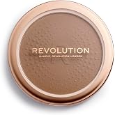 Revolution Mega Bronzer Powder, Cool | Matte Finish, Buildable Sculpting &amp; All-Over Glow for Light to Deep Skin Tones, Vegan &amp; Cruelty-Free, 0.52 oz
