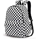 Yusudan Checkered School Backpack for Girls Women, Teens School Bags Bookbags Ladies Laptop Backpacks