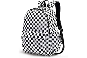 Backpack for Girls Women, Teens School Bags Bookbags Ladies Laptop Backpacks (Checkered)
