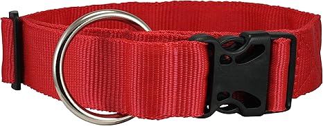 Heavy Duty Adjustable Red Nylon Dog 