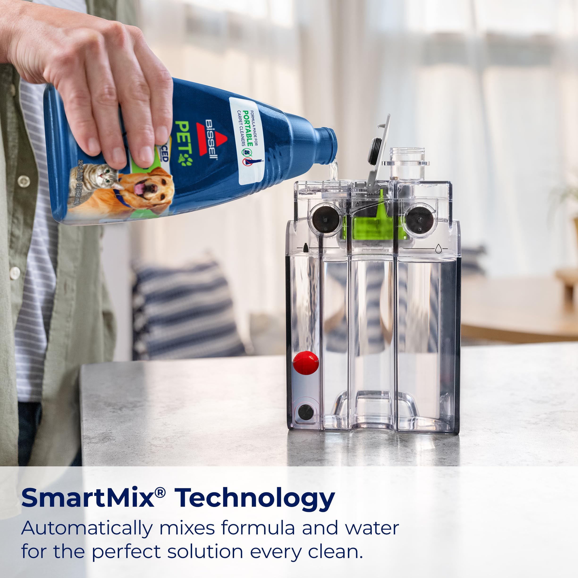 Bissell Little Green® Max Pet SmartMix Portable Carpet and Upholstery Deep Cleaner, Car/Auto Detailer, with SmartMix Technology, Self-Cleaning Tough Stain Tool and Pet Hair Removal Tool, 38572