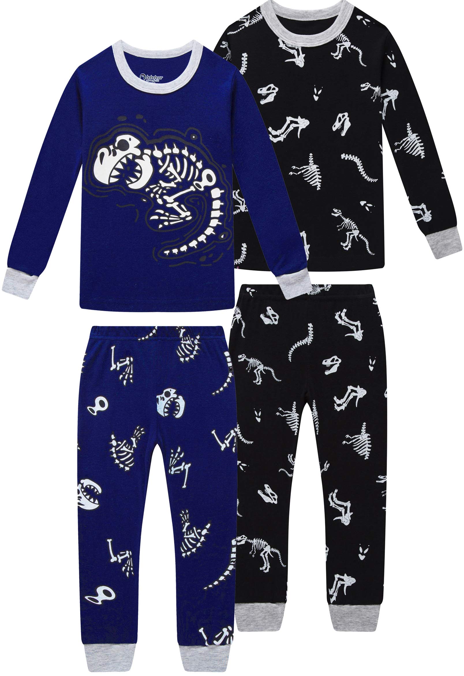 BebeBear Boys' Christmas Baby Truk Clothes Pants Set 4 Pieces Sleepwear