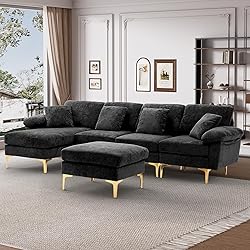 Wrofly U-Shaped Sectional Sofa Couch, 114" Comfy