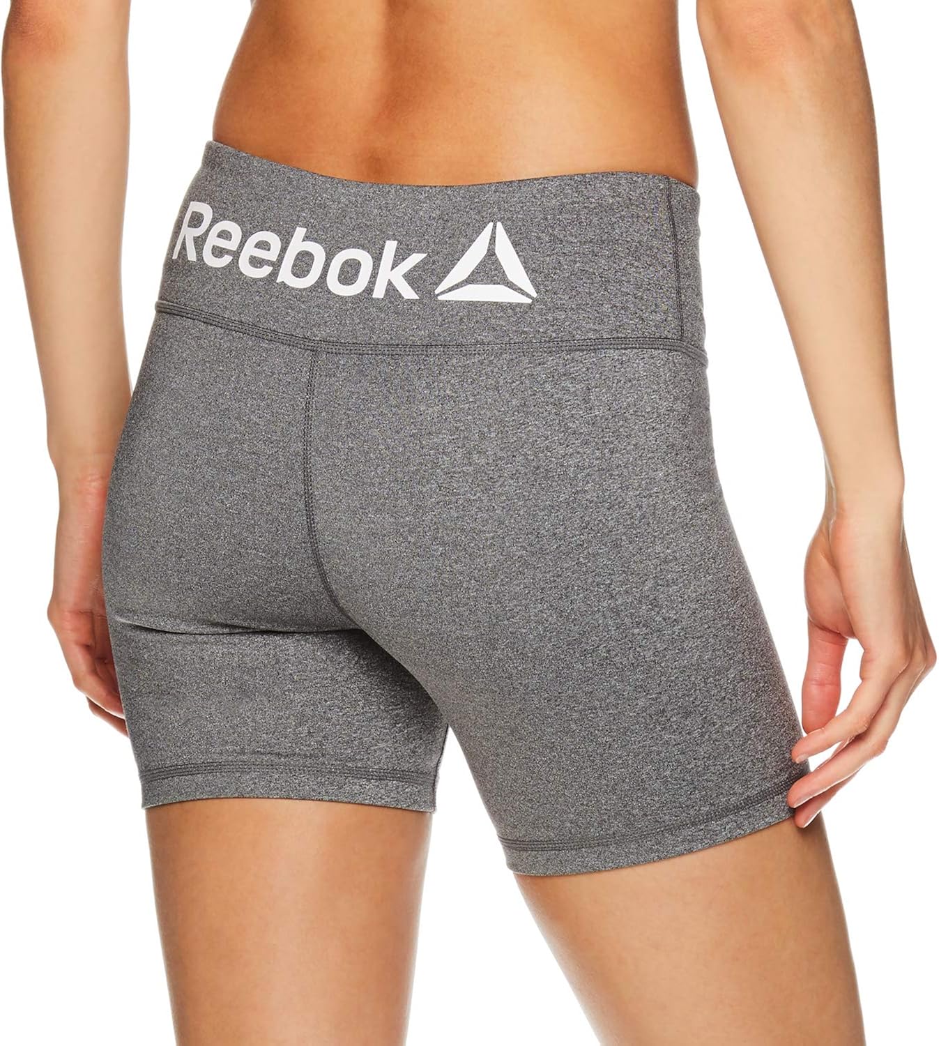 Reebok Women's Compression Running Shorts - High Waisted Performance Workout Short : Clothing