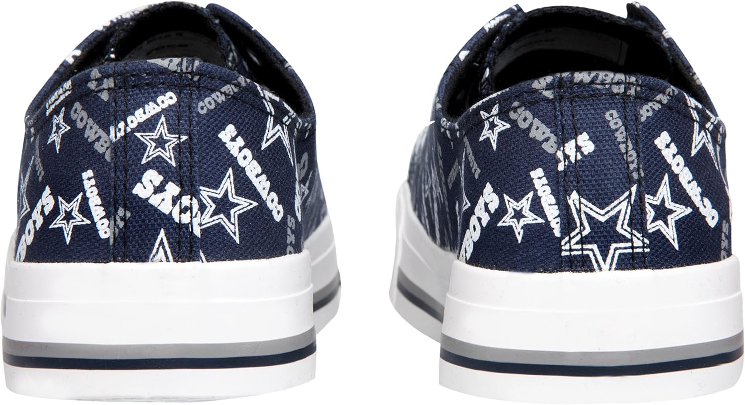 FOCO NFL Womens Low Top Repeat Print Canvas Shoe: La Charger : Clothing