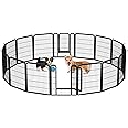 Yaheetech Dog Playpen Outdoor, 32 inch 16 Panels Dog Pen Indoor Heavy Duty Puppy Exercise Pen Metal Pet Fence for RV Camping/Yard/Garden