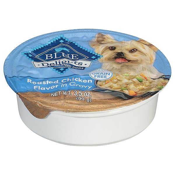 BLUE BUFFALO DELIGHTS, ROTISSERIE CHICKEN FLAVOR IN GRAVY SMALL BREED NATURAL WET DOG FOOD, 3.5 OUNCE